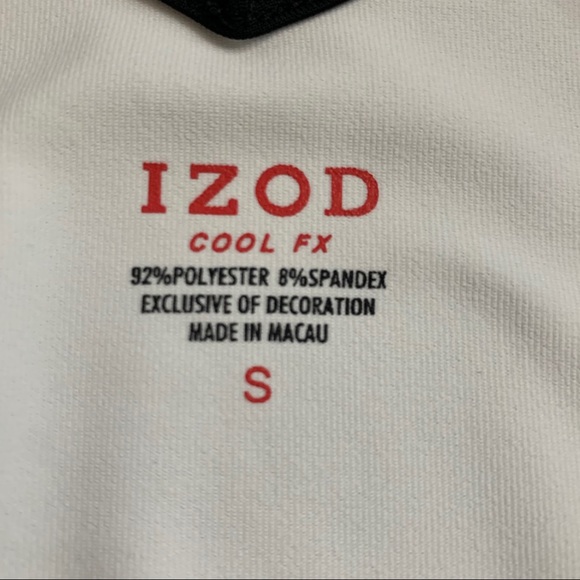 Izod red/black/white athletic sleeveless top - Picture 5 of 6